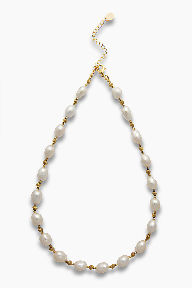 Collier Nina avec perles d'eau douce blanches